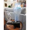 Image 1 : Carved Stone Bear, Glass Figurine & 15" Vase