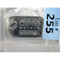 1 Oz. Ohio Precious Metals .999+ Silver Bar