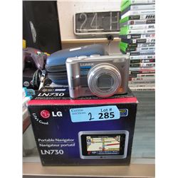 LG Portable Navigator LN730 & Lumix Camera