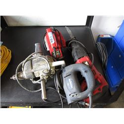Electric Reciprocating Saw, Sander, Saw & Drill