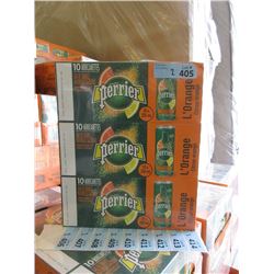 2 Flats of Perrier L'Orange Natural Mineral Water