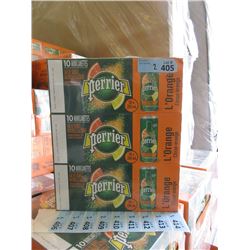 2 Flats of Perrier L'Orange Natural Mineral Water