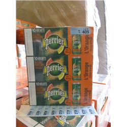 2 Flats of Perrier L'Orange Natural Mineral Water