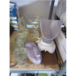 Glass Punch Bowl, Coasters & More