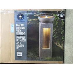 Garden Fountain with LED Light - Store Return