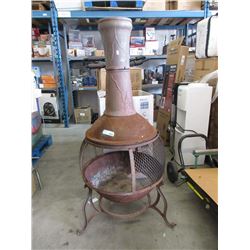 Metal Fire Pit with Chimney