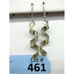Sterling Silver First Nations Corkscrew Earrings