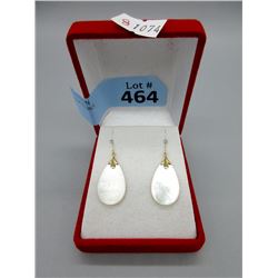 14KT Gold Mother of Pearl Drop Earrings