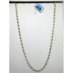 30 Inch Sterling Silver Ocean Link Necklace