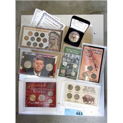 7 American Coins Sets in Protective Cases