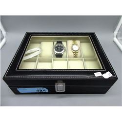 10 Watch Storage Box with 2 Rolex Watches