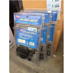 3 New 16 Piece Hole Saw Kits