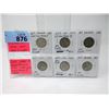 Image 1 : Six Vintage Canadian 80% Silver Quarters