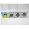 Image 1 : 3 Vintage 80% Silver Canadian Half Dollar Coins