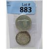 Image 1 : Two Vintage Canadian 80% Silver Dollar Coins