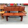 Image 1 : Four Foot Long Hand Crafted Wood Bench