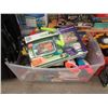Image 1 : Large Tote of Assorted Children's Toys