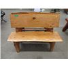 Image 1 : 3.5 Foot Long Hand Crafted Solid Wood Bench