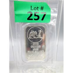 1 Oz Silver Towne Mint .999 Silver Bar