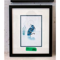 Richard Shorty Framed Print - Blue Heron