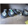 Image 1 : 4 New 8" Air Tire Swivel Wheels