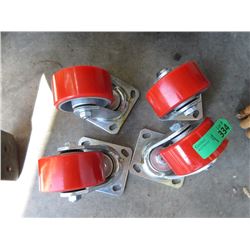 4 New Hard Tire 4  Swivel Casters