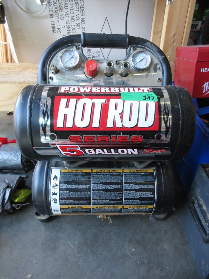 Powerbuilt Air Compressor Powerbuilt “Hotrod” 5 Gallon Air Compressor