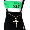 Image 1 : 10KT Yellow Gold Crucifix Necklace