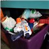 Image 2 : PURPLE TOTE OF SUPER SOAKERS, SQUIRT GUNS AND SPRINKERS