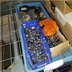 2 TRAYS OF LUG NUTS AND MORE