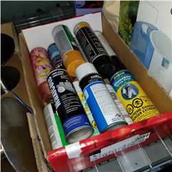 TRAY OF AEROSOL SPRAY CANS