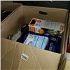 Image 1 : BOX OF AIR MATTRESS GOLF HEAD COVERS AND ESTATE GOODS