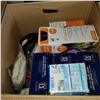 Image 2 : BOX OF AIR MATTRESS GOLF HEAD COVERS AND ESTATE GOODS