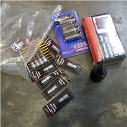 ELECTRONIC FUEL INJECTION TEST LIGHT, 5 PIECE SPARK PLUG SOCKET SET, AND BRAKE