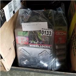 LOT OF WHEEL LOCKS AND LUG NUTS
