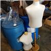 Image 1 : 2 MANNEQUIN TORSOS ON STAND AND UNDERWEAR DISPLAY STAND