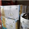 Image 1 : 4 COMPLETE BRUSHED NICKEL HANGING PENDANT LIGHTS