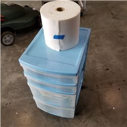 4 DRAWER ROLLING BLUE ORGANIZER