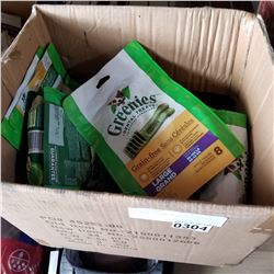 10 BAGS OF GREENIES DOG TREATS
