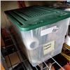 Image 1 : CLEAR TOTE W/ PAINTING SUPPLIES