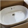 Image 2 : NEW NEPTUNE CERAMIC COUNTERTOP OVAL SINK 21 5/8 X 15 X 6 INCH