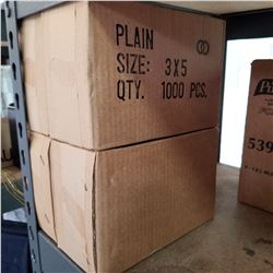 4 BOXES OF NEW PLASTIC BAGS - 3 x 5 1000 PER BOX