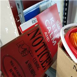 3 METAL SIGNS