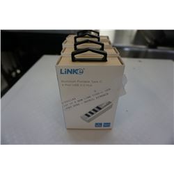 LOT OF 4 NEW LINK TYPE-C USB PORT HUBS - RETAIL $29EACH