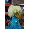 Image 3 : BLUE VASE W/ FLORAL