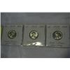 Image 2 : 3 RARE MINT STATE 1943 ZINC/STEEL CENTS USA