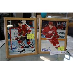 2 FRAMED AUTOGRAPH HOCKEY PHOTOS JEREMY ROENICK AND SERGIE FEDOROV