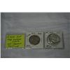 Image 1 : 2 USA SILVER 50c 1942 WALKING LIBERTY 1951, BEN FRANKLIN .900 SILVER