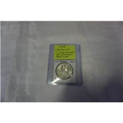 1958 CANADIAN SILVER DOLLAR BC CENTENNIAL .800 SILVER