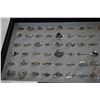 Image 2 : TRAY OF 72 STERLING SILVER RINGS - ALL STAMPED .925 SILVER